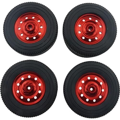 4pcs Tire Metal Wheels Hubs Tire Cover Skin Kit DIY Toy Tire for WPL D12 RC Truck Accessories