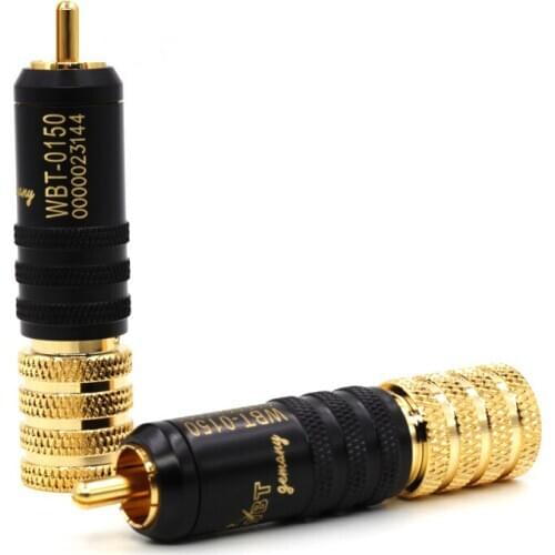 4pieces WBT-0150 RCA plug jack adapter hifi plug RCA connector audio plug