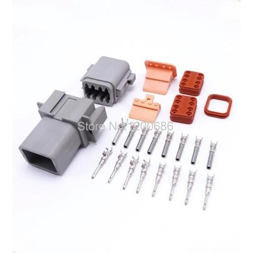 5 Sets Kits Car Parts 8 Pin/ Way Deutsch Auto Sealed Electric Wire Connector Plug Set Waterproof DT06-08S DT04-08P