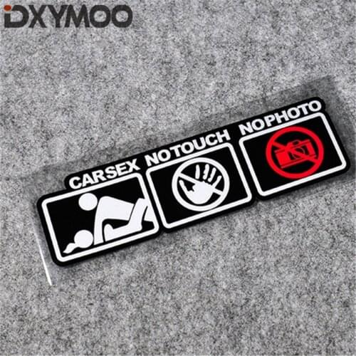 Car Styling Warning Window Funny CAR SEX NO TOUCH NO PHOTO Waterproof Auto Window Decals 18x5.5cm