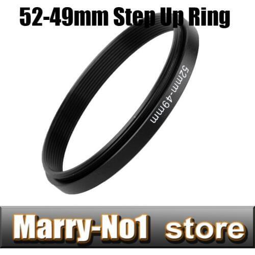 Free shipping 2pcs Black Step Up Filter Ring Lens Ring 52mm to 49mm 52mm -49mm 52 -49mm