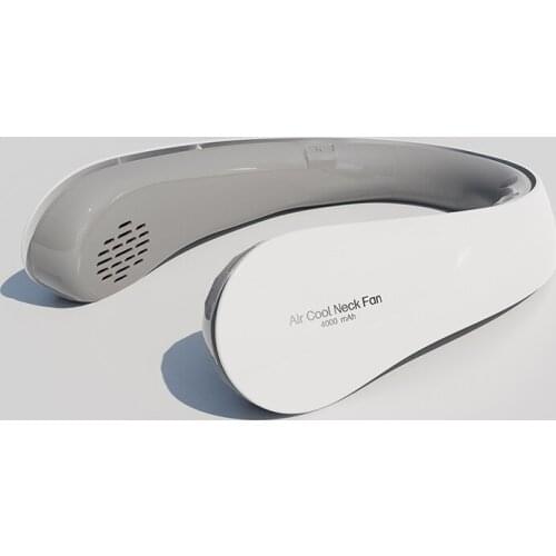 Wireless Neckband Fan Outdoor Rechargeable Mini USB Sports Neck Fan 4000mAh Portable Bladeless Electric Fan Cooling 4 Motors