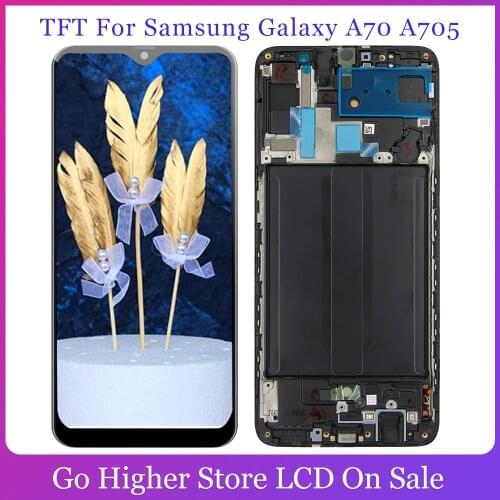 For Samsung Galaxy A70 Lcd A705 A705F A705FN/DS LCD Display + Touch Screen Digitizer Assembly Phone Repair Part With Frame
