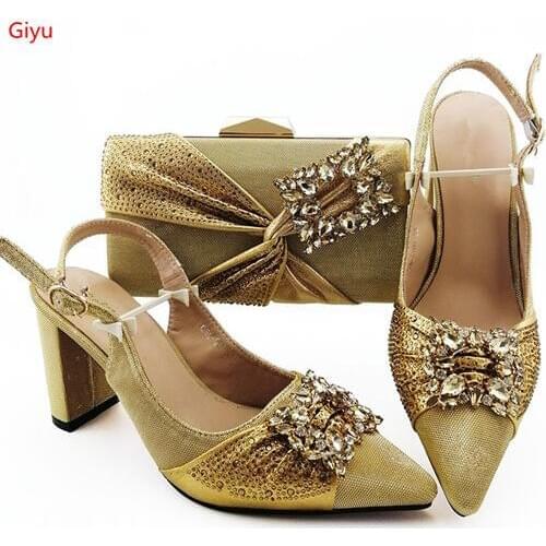 Doershow hot African Shoes And Bags To Match Set High Quality NICE Shoes And Bag Sets Italian Shoes And Bag Set For Part HJK1-35