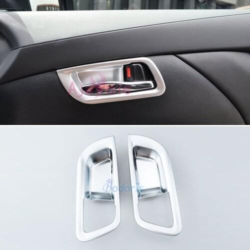 Chrome Car Styling Interior Door Handle Bowl Insert Trim Overlay Panel 2016-2019 For Toyota Alphard VELLFIRE 30 Accessories