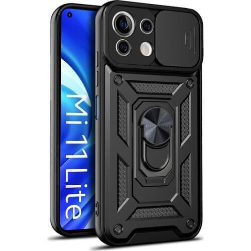 KEYSION Shockproof Case for Xiaomi Mi 11 Lite 5G 11i 11X Pro Push Pull Camera Protection Phone Cover for POCO M3 Pro 5G