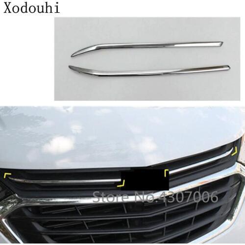 Car Cover Bumper Engine ABS Chrome Trim Front Grid Grill Grille Frame Edge For Chevrolet Equinox Third GE 2017 2018 2019 2020