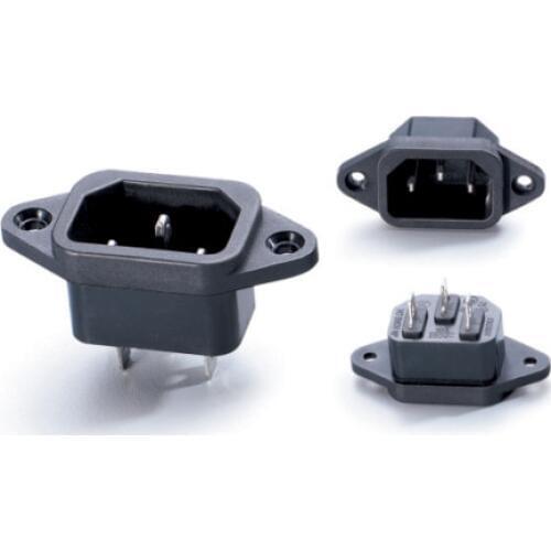 2017 Hot 5 Pcs 3P IEC 320 C14 Male Plug Panel Power Inlet Sockets Connectors AC 250V 10A