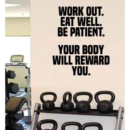 Cartoon Style GYM Wall Art Decal Decoration Fashion Sticker For Kids Rooms Home Decor Diy Pvc Home Decoration Accessories