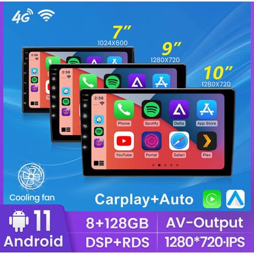 NaviFly 7862 6GB+128GB QLED 1280*720 Android 10.0 Universal auto Stereo GPS MAP For Volkswagen Nissan Hyundai Kia toyota Honda