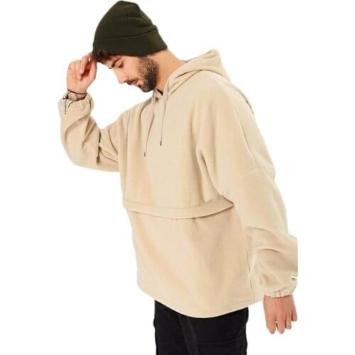 New Men Oversize Hoodie Sweatshirt Polar Design Comfortable Fashion Retro One Piece Hip Hop Solid Color Xуди Elegance