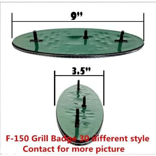 2pcs New Car Styling 9" 2004-2015 F-150 Front Grille Tailgate Rear Boot Emblem Badge Oval Decal Nameplate