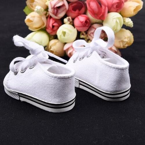 One pair Canvas Shoes For Fashion Mini Toy Shoes For 18 inch Q6J6