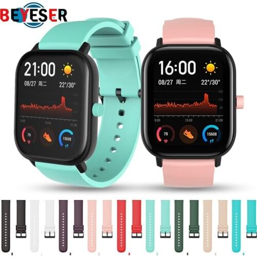 Original Soft Silicone Strap for Xiaomi Amazfit GTS Smart Wristband for Haylou Solar Haylou LS02 Wrist Strap Bracelet Correa