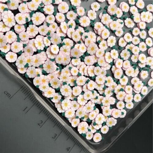 60g Daisy Flower Pink Polymerclay,Soft Clay Sprinkle For Kids Diy/Craft Diy Making/Nail Art/Scrapbook Decoration/Craft Filler