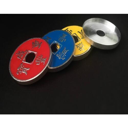 Expanded Shell Chinese Coin (Xianfeng, Half Dollar Size, 4 Colors) Coin Magic Tricks Close Up Illusion Gimmick Props Accessories