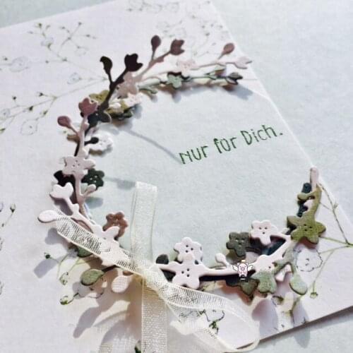 Mmao Crafts Metal Steel Cutting Dies New 3Pcs Flower branch leaves Stencil For DIY Scrapbooking Paper/photo Cards Embossing Dies