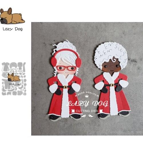 Christmas Couple Metal Cutting Dies Scrapbooking Stencil DIY Mold Knife Craft Embossing Die Cuts Card Making New Dies For 2020