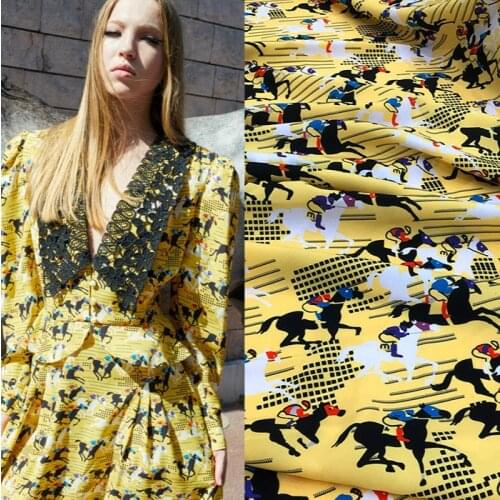 Knight Digital Printed Fabric 150cm Fashion Dress Fabric Meter 100% Polyester Fabric Wholesale polyester cloth