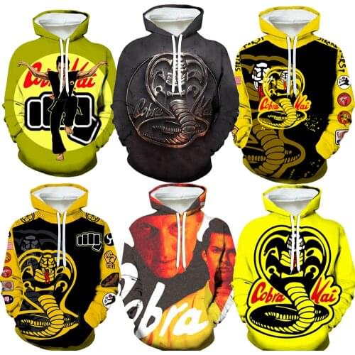 TV Series Cobra Kai Hoodie Kids Men Women TV drama program 3D Print cobra kai costume Clothing Streetwear