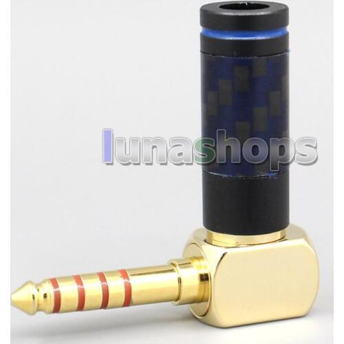 Carbon L Angle 4.4mm Balanced TRRS Carbon Plug adapter For Astell & Kern AK380 AK240 AK100i II AK70 LN006408