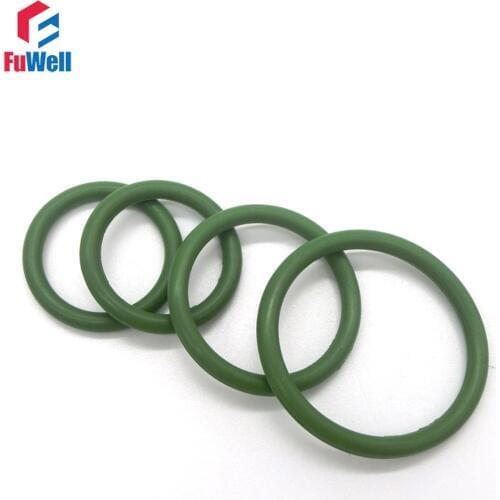 20pcs 1.9mm Thickness Green FKM O Ring Seals 5/6/7/8/9/10/11/12/13/14mm OD O-ring Sealing Gaskets Assortment