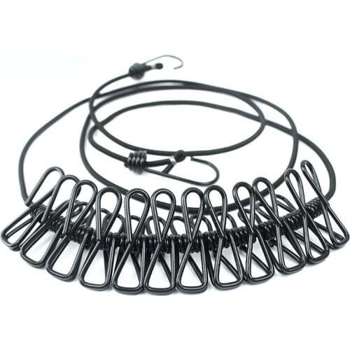 Portable Clothesline Windproof Clothes Rope Drying Rack Cloth Hanging Line Outdoor Camping Traveling Indoor Multifunction Tools