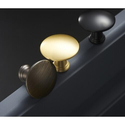 3 Color/ Solid Brass Cabinet Knobs And Handles Cupboard Wardrobe Vintage Gold Knobs Drawer Pull Handles