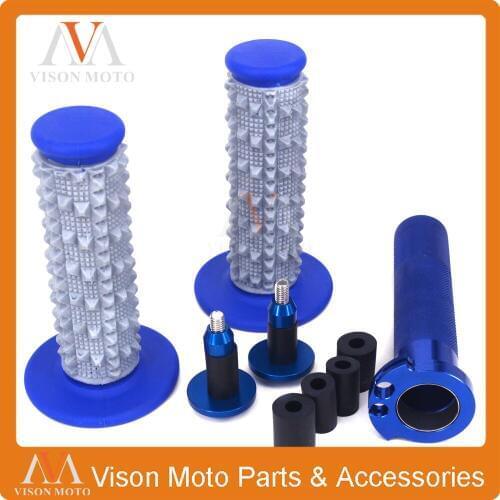 Billet 7/8" 22MM Throttle Clamp Twist Tube & Handlebar Cap Plugs & Grips For YAMAHA SEROW 225 250 SEROW225 SEROW250 2000-2016