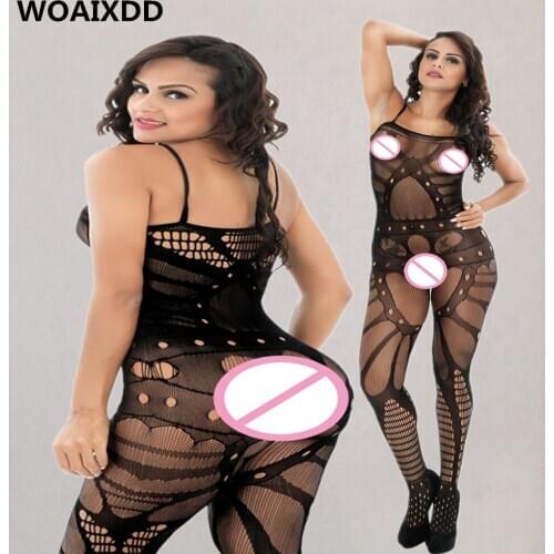 Womens Black Sexy Lace Fishnet Dress Bodysuit Lingerie Nightwear Underwear Babydoll Sleepwear Bodystockings intimates Kimono