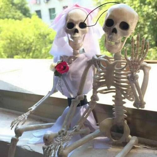 1pc Plastic Human Bones Skeleton Horror Halloween Christmas Animal Crow Skeleton Decoration Halloween Decoration