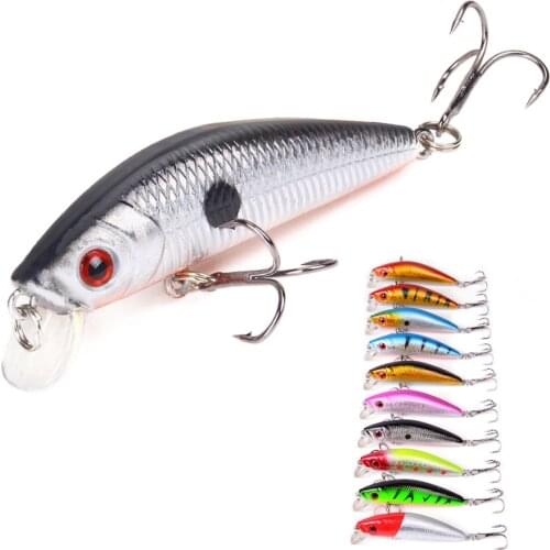 1PCS Minnow Fishing Lure 70mm/8g 3D Eyes Artificial Bait Crankbait Wobbler Hard Bait Bass Perch carp Fishing Tackle SwimBait