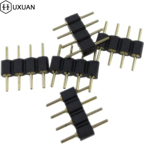 10/30/50pcs 4 Pin RGB Connector Adapter Pin Needle Male Type Double For RGB 3528 5050 SMD LED Strip Light Led Accessories