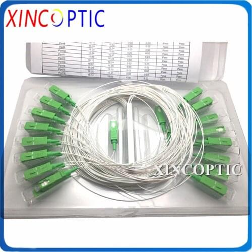 1x32 Steel Tube 0.9mm 1M Different Mini Blockless ST/FC/LCSC/APC UPC Connector,1M,FTTH 32Port Fiber Optic PLC Splitter