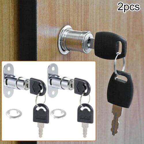 2 Set Cabinet Push Plunger Lock, Cylinder Zinc Alloy Keyed Different Hardware Door Home Decoration Wholesale