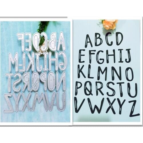 26 capital letters, Metal Cutting Dies for DIY Scrapbooking Album Paper Cards Decorative Crafts Embossing Die Cuts