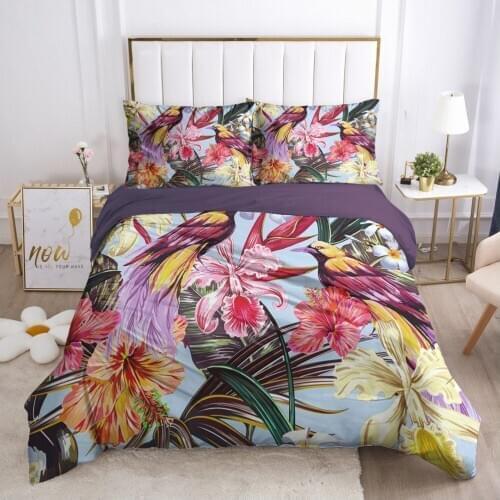 3D Bedding Sets Quilt Covers Pillow Shams Duvet Cover Sets Bedclothes Bed Linens King Queen Full Simple Flower Home Textile