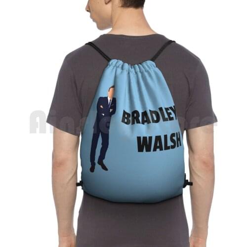 " Bradley Walsh "-Original Bradley Walsh Fan Art Backpack Drawstring Bags Gym Bag Waterproof Bradley Walsh Itv The Chase