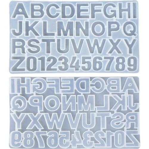 Digital English Alphabet Epoxy Resin Molds Mixed Style Silicone Casting Molds DIY Handmade Jewelry Making Findings Kits Supplies