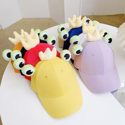 Spring and Summer Children Cute Colors Frog Crown Shading Peaked Cap Baby Girls Lovely Gift Baseball Cap Childrens Baby Hat