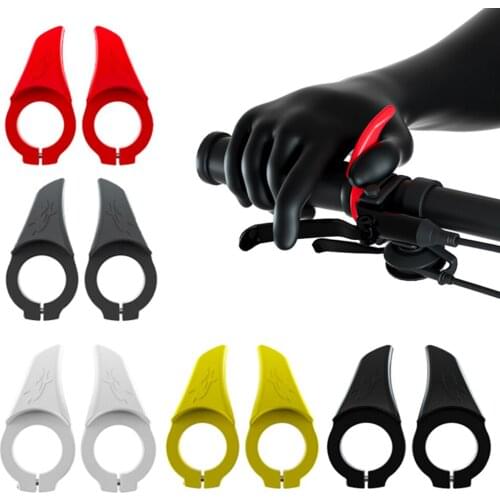 Mountain Bicycle Handlebar Grips Bike Road Mountain Non-Slip Cycling Grip with Aluminum Alloy Locking Ring Bike Accessory 1 Pair