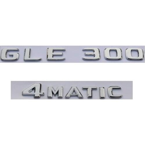 Chrome Letters Trunk Emblem Badge Emblems for Mercedes W166 GLE300 4MATIC