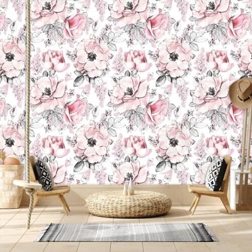 Custom Vinyl Home Decor Wallpapers for Bedroom Living Room Girls Silk Textured Walls Paper Removable In Rolls 3d Mural Sticker