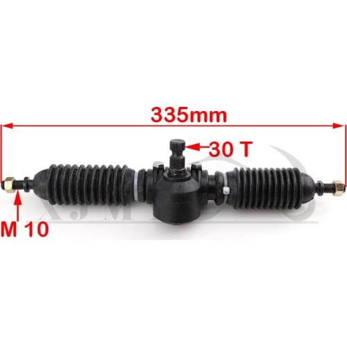 335mm Go Kart Threaded DIY Professional Parts Metal Vehicle Accessories Steering Gear Pinion Assembly Durable Solid Shaft Rack