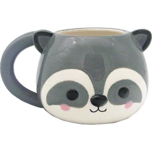 Ceramic Cute Rabbit / Bear / Cat Mug Coffee Tea Milk Animal Cups with Handle Drinkware Nice Gifts Cartoon Animal Head Mug