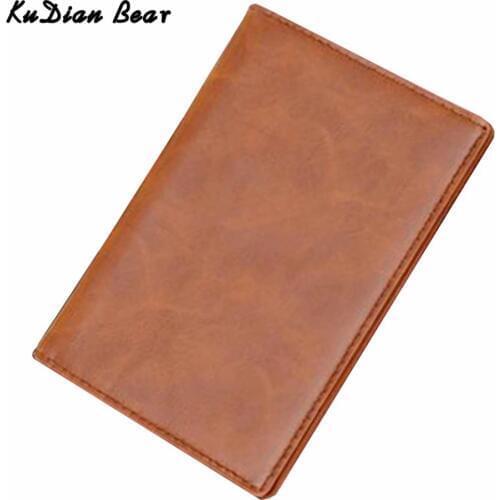 KUDIAN BEAR Minimalist Passport Cover Waterproof Men Card Holder Travel Passport Holder Card Wallet Porte Carte BID021 PM49