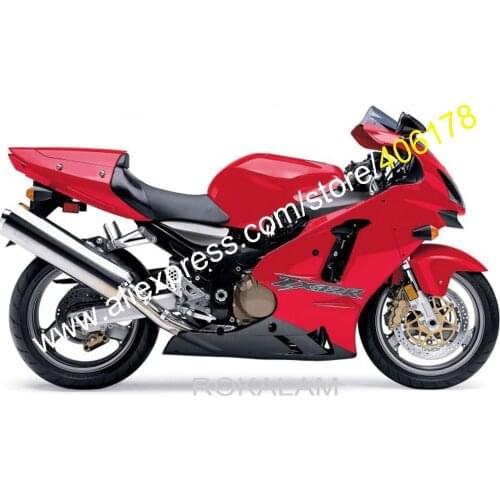 2002-2004 ZX-12R Red Black Fairings For ZX12R 2002 2003 2004 2005 2006 ZX 12R 02 03 04 05 06 Fairing Kit (Injection Molding)