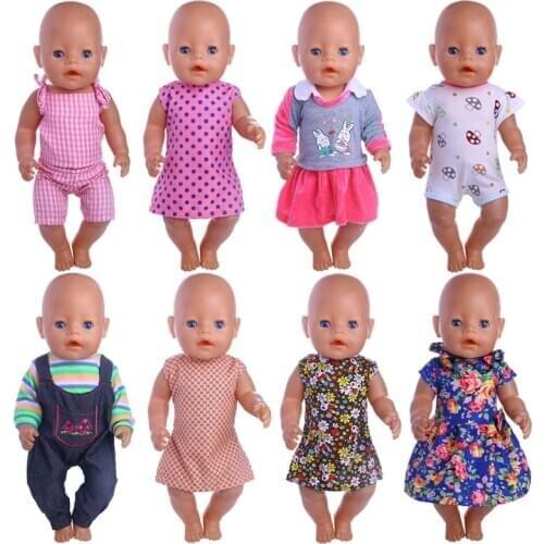 Doll Clothes Pajamas Promotions Dress Suits For 18 Inch American&43 CM Reborn Baby New Born Doll ,Girls Russia DIY 1/3 Blyth