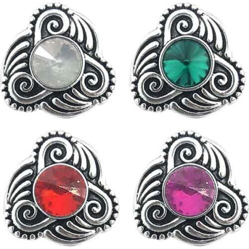 Wholesale Multicolor metal Rhinestone Snap Buttons W101 Diy Jewelry fit 18mm Snap button Necklaces/Bracelets for women
