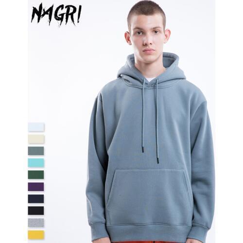 Autumn Winter Basic Mens Hoodies Sweatshirts Solid Color Plus Velvet Hip Hop Pullover Hooded Sweatshirt Men Women Casual Tops